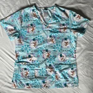 Frosty the Snowman Scrub Top - Size S